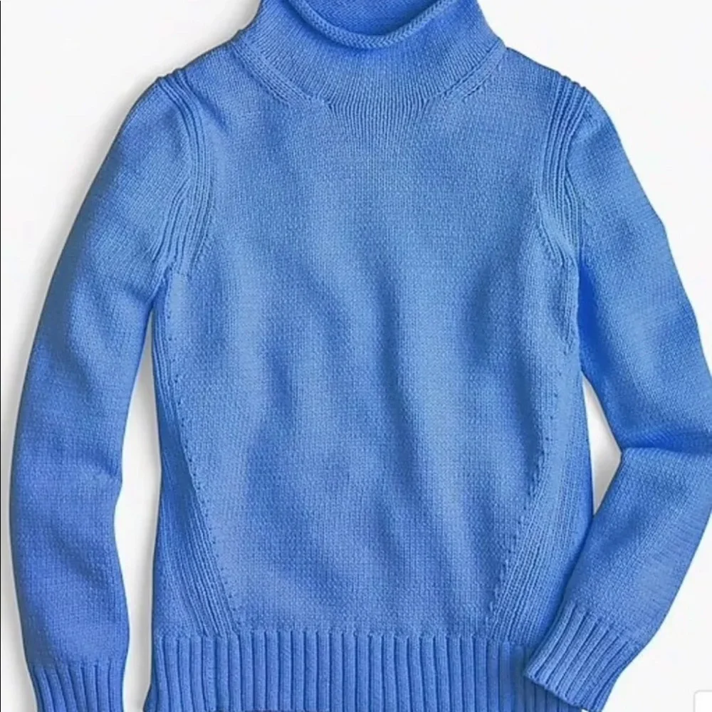 New J Crew Women's Roiineck Sweater Size S Small Blue - Picture 1 of 9